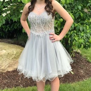 Silver Dave & Johnny Cocktail Dress